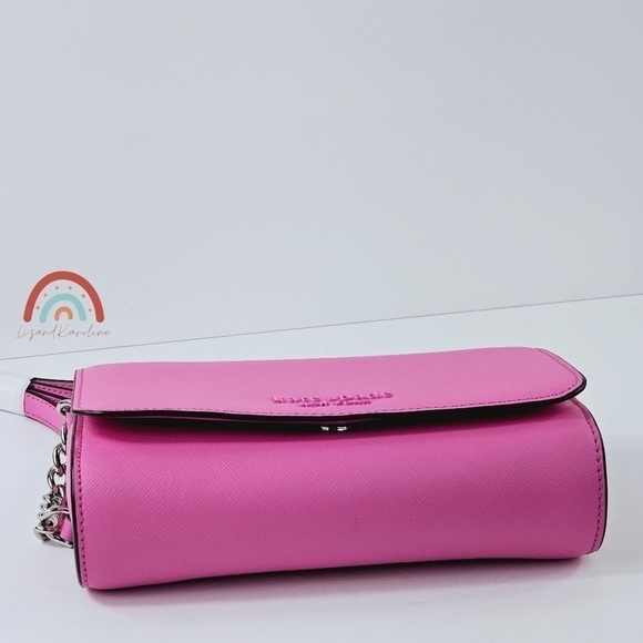 Kate Spade Cameron Monotone Barbie Pink Small Flap Leather Crossbody Bag - Picture 8 of 14